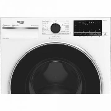 Masina de spalat rufe Beko B5WFT58419W, 8 kg, 1400 RPM, Clasa A, AddXtra, Motor ProSmart Inverter, HomeWhiz prin Bluetooth, Hygiene+ cu SteamCure, FiberCatcher, Alb