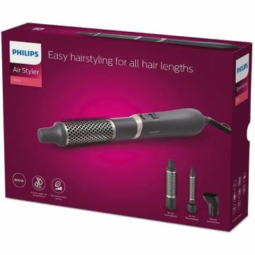 Perie cu Aer Cald PHILIPS Essential BHA301/00, 800W, 2 Viteze, Negru