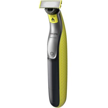 Aparat hibrid de barbierit si tuns barba Philips OneBlade 360 QP2730/20, pieptene reglabil 5 in 1, autonomie 60 min, Negru/Verde