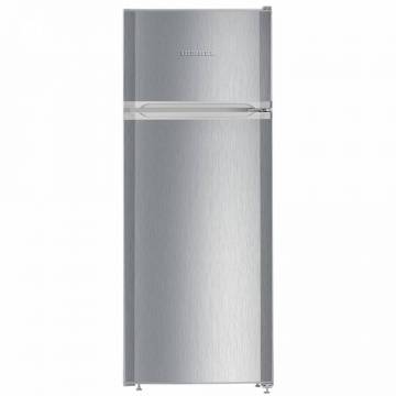 Frigider cu doua usi Liebherr CTPel 231, 233 l, SmartFrost, VarioSpace, Clasa F, H 140.1 cm, Argintiu