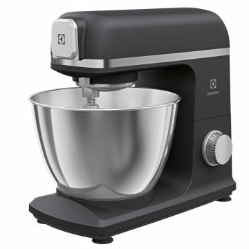 Robot de bucatarie ELECTROLUX E5KM1-6GBP, 1200 W, 6 trepte de viteza, functie Pulse, corp metalic, bol inox 5 l, masina de tocat carne, accesoriu razuire/ feliere, gri-inchis satinat