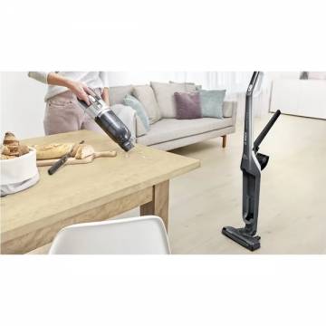 Aspirator vertical 2in1 BOSCH Flexxo Gen2 Seria 4 BCH3K2801, 0.4l, 25.2V, autonomie max 55 min, Sistem RobustAir, gri