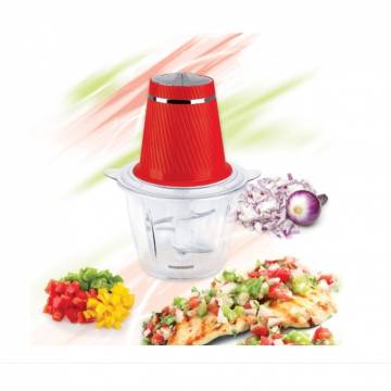 Tocator Heinner HMC-300RD, 300W, 2 cutite inox, bol sticla 1.2 L, 2 Viteze, Rosu