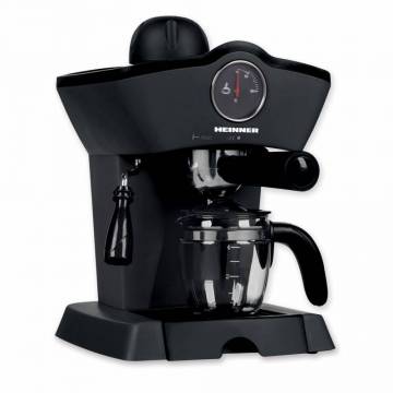 Espressor manual Heinner HEM-200BK, 800W, 3.5 bar, filtru inox, 250 ml, Negru