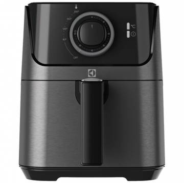 Friteuza fara ulei Electrolux Airfryer E5AF1-4GB, 1350W, otel inoxidabil, 2,5 L, Timer 60 min, oprire automata, Negru