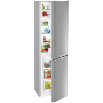 Combina frigorifica Liebherr CUefe 331-26, 296 l, VarioSpace, SmartFrost, Clasa E, H 181.2 cm, Inox