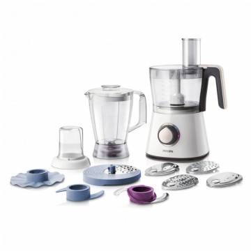 Robot de bucatarie Philips Viva Collection HR7761/00, 750 W, Bol 1.5 l, Blender 1 l, 2 viteze + Pulse, Alb