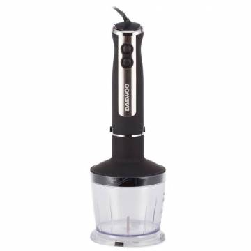 Mixer vertical Daewoo DHB75, 900 W, 6 nivele viteza, Functie Puls, 15000 rpm, Tocator 500 ml, Tel, Vas masurare, Negru/Inox