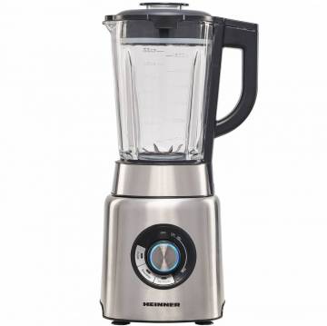 Blender Heinner HBL-1200XMC, 1200 W, 20.000 rpm, extra safe lock, 6 lame, functie smoothie, zdrobire gheata, Inox