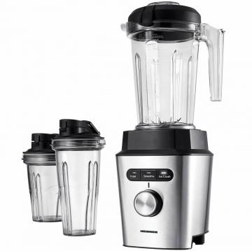 Blender Heinner HBL-HS1500XMC, 1500 W, highproblend, 30.000 rpm, 8 lame, , 2 recipiente tritan, Inox