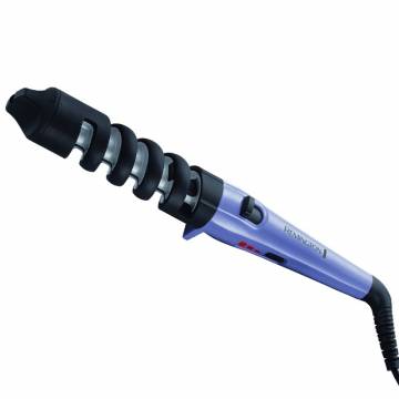 Ondulator Remington Dual Curl Ci63E1, 2 Tipuri de bucle, Tambur in spirala, 3 Trepte temperatura, Negru/Mov