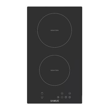 Plita incorporabila inductie Samus PSI-32BMG6, 2 Zone de gatit, Latime 30 cm, Touch Control, 3500 W, Timer digital, Setari putere in 9 trepte, Sticla ceramica neagra mata