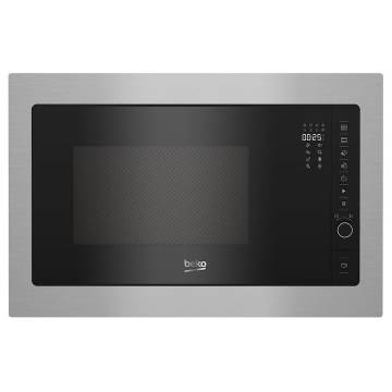 Cuptor cu microunde Beko BMGB25332BG, Putere 900 W, 25 L, Functie AutoCook, 8 programe Auto Cook, 5 niveluri de putere, functie grill, Negru / Gri
