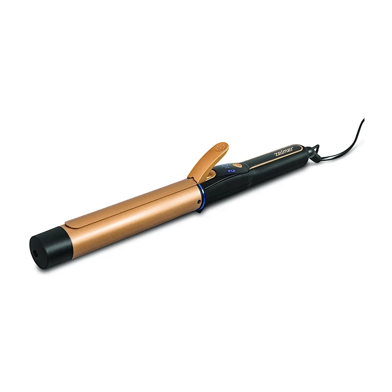 Ondulator Zelmer 32mm ZHL3200, invelis de ceramica, 5 setari, 210 C, varf rece, indicator digital temperatura, Auriu