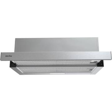 Hota incorporabila telescopica Arctic AHT6132X, Putere de absorbtie 290 mc/h, filtru metalic, 60 cm, Inox