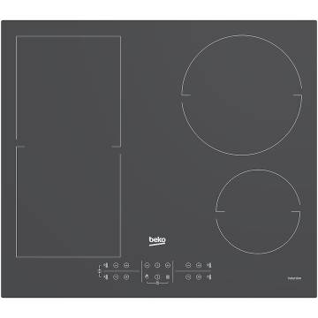 Plita incorporabila Beko HII64200FMTZG, Inductie, 4 zone de gatit, Booster, Touch control, 60 cm, Sticla Gri