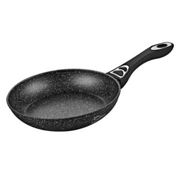 Tigaie antiaderenta Samus VER260FPB-26 cm, Invelis marmura antiaderenta, Rezistenta la abraziune si la temperaturi inalte