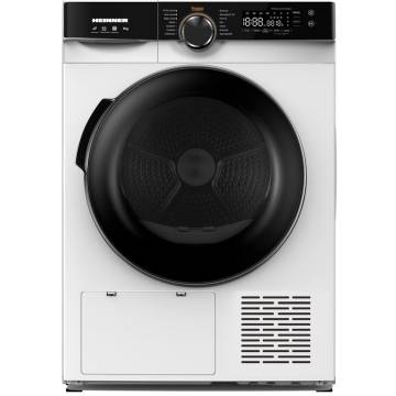 Uscator de rufe Heinner HHPD-M8K3A++, Pompa de caldura, 8 kg, 14 programe, Clasa D, Control touch, Senzor umiditate, Display LED, Iluminare cuva, Blocare acces copii, Alb
