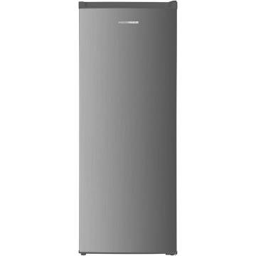 Congelator Heinner HFF-HM168XE++, 168 l, Control electronic, Afisaj cu indicatoare LED, 5 compartimente, Usa reversibila, Clasa E, H 142.6 cm, Argintiu