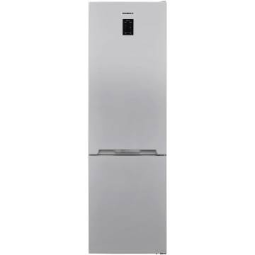 Combina frigorifica Heinner HCNF-V366SE++, 366 l, No Frost, Clasa E, Display, Control electronic, Iluminare LED, Alarma usa deschisa, H 201 cm, Argintiu