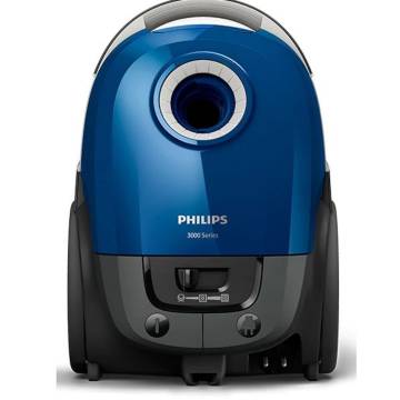 Aspirator cu sac PHILIPS Series 3000 XD3110/09, 3l, 21.5 kWh/an, 650W, 79 dB, albastru-negru