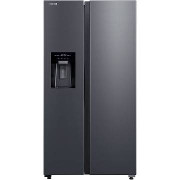 Side by side Toshiba GR-RS755WI-PMJ(06), 568 l, No Frost, Clasa E, Ice Maker 3 in 1, Wifi, Argintiu