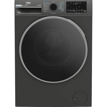 Masina de spalat rufe Beko B3WFU48415MB2ES, 8 kg, 1400 RPM, Clasa A, SteamCure, AddXtra, Motor ProSmart Inverter, AutoClean Detergent Drawer, Antracit