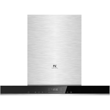 Hota incorporabila decorativa Master Kitchen MKHD T6081ED-TouchBK/XS, 800 m3/h, Clasa A, Control slide touch, 60 cm, Negru/Inox