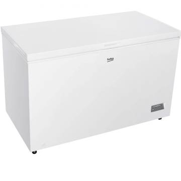 Lada frigorifica Beko CF380EIWN, 371 l, Clasa E, Conditii extreme, Inghetare rapida, Alb