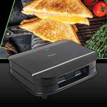 Sandwich maker FRAM FSM-700BK, 700W, placi antiadezive, Negru
