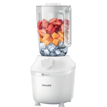 Blender Philips HR2041/00 Seria 3000, 450 W, 1l, 1 viteza + buton Pulse, sistem ProBlend, 1 viteza + buton Pulse, recipient plastic, picioare antivibratie, alb