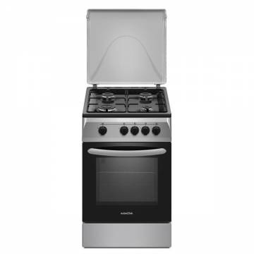 Aragaz NobelTek  NLT 5551S/G1 Gaz Siguranta Plita si Cuptor Argintiu