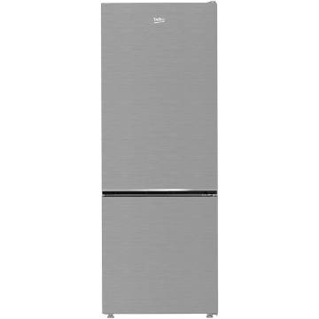 Combina frigorifica Beko B3RCNE564HXB, 490 l, H 192 cm, No Frost, Clasa E, Functie congelare rapida, Door open buzzer, Iluminare LED, Metal Look