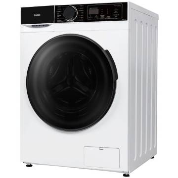 Masina de spalat rufe frontala slim Samus WSADI-7123, 7 kg, 1200 rpm, clasa A, adancime 40 cm, motor inverter, functie Abur, program Eliminare par de animale, pornire intarziata, Alb