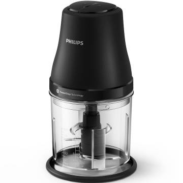 Tocator Philips HR1501/00, seria 3000, tehnologie PowerChop, 450 W, 4 lame, capacitate bol 1l, 2 viteze, material plastic
