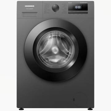 Masina de spalat rufe Heinner HWM-HME814IVTGA20+++, 8 kg, 1400 RPM, Clasa A, Eficienta A-20%, Motor Inverter, 15 programe, Display digital, Program rapid 15 min, Program allergy steam, Culoare: Gri titanium