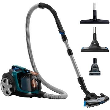 Aspirator fara sac Philips PowerPro Expert FC9744/09, 900 W, tehnologie Power Cyclone 8, cap de aspirare TriActive+, sistem Allergy Lock, functie digitala de control a puterii, filtru antialergic H13, Tub Telescopic, Verde