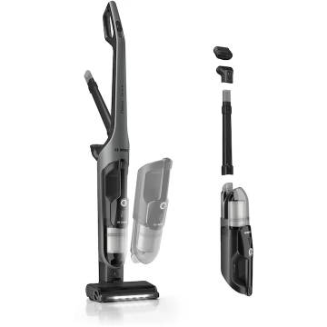 Aspirator vertical 2in1 BOSCH Seria 4 BHH4GN28, Autonomie 60 minute, Pana la 220mp, 3 moduri curatare, 79 dB Gri