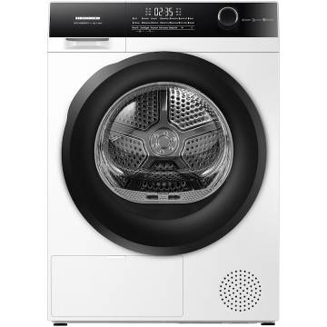 Uscator de rufe cu pompa de caldura Heinner HHPD-HMK80IVFC+++, 8 kg, Clasa C, 14 programe, Motor inverter, Control touch, Lumina cuva, Program rapid 30 min, Program baby care, Program lana, Program eco, Suport incaltaminte, Blocare acces copii, Alb