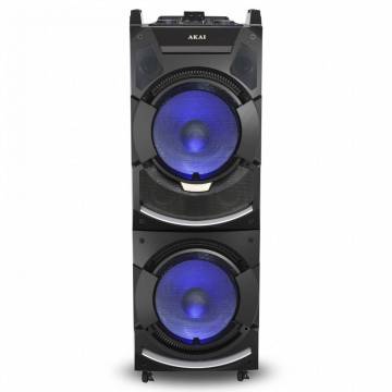 Boxa activa fixa AKAI DJ-S5H,dual USB, card SD, Bluetooth, microfon wireless si telecomanda, 400W