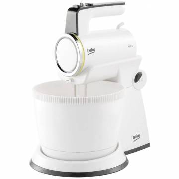 Mixer cu bol Beko Foodster HMM7422W, 425W, Bol 3 L, 4 viteze+Turbo, Alb