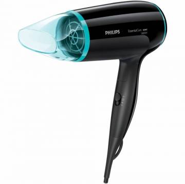 Uscator de par Philips Essential Care BHD007/00, 1800 W, 3 viteze, Cool Shot, Negru/Bleu