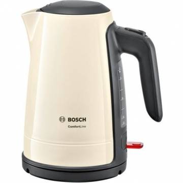 Fierbator de apa Bosch TWK6A017, 2400 W, 1,7 L, Oprire automată, Filtru anticalcar, Inox