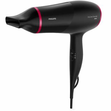 Uscator de par Philips Dry Care BHD029/00, 1600 W, 3 Trepte temperatura, 2 viteze, Ionic, Setare ThermoProtect, Negru