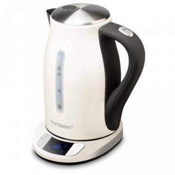 Fierbator Oursson EK1775MD/IV, 2400 W, 1.7 l, Display LCD, Inox/Alb