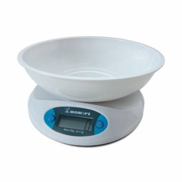 Cantar digital de bucatarie Momert 68001, bol, 5 kg, Alb