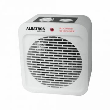 Aeroterma electrica Albatros AC-22A4, 2 trepte, 2 kW, termostat reglabil