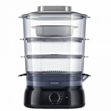 Aparat de gatit cu aburi Philips HD9126/00, 900 W, 9 l, Negru
