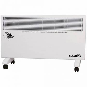 Convector electric tip panou Albatros TC-1500A, Protectie la supra incalzire, 1500 W, Alb