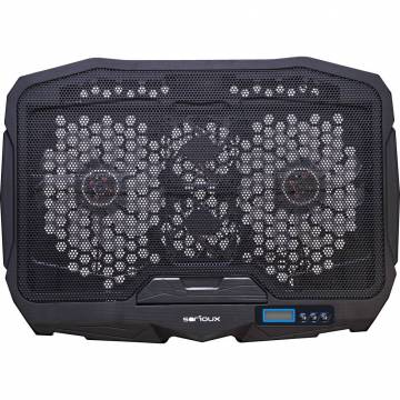 Cooler laptop NCP025, 10-17.3″, 4 ventilatoare, USB, negru